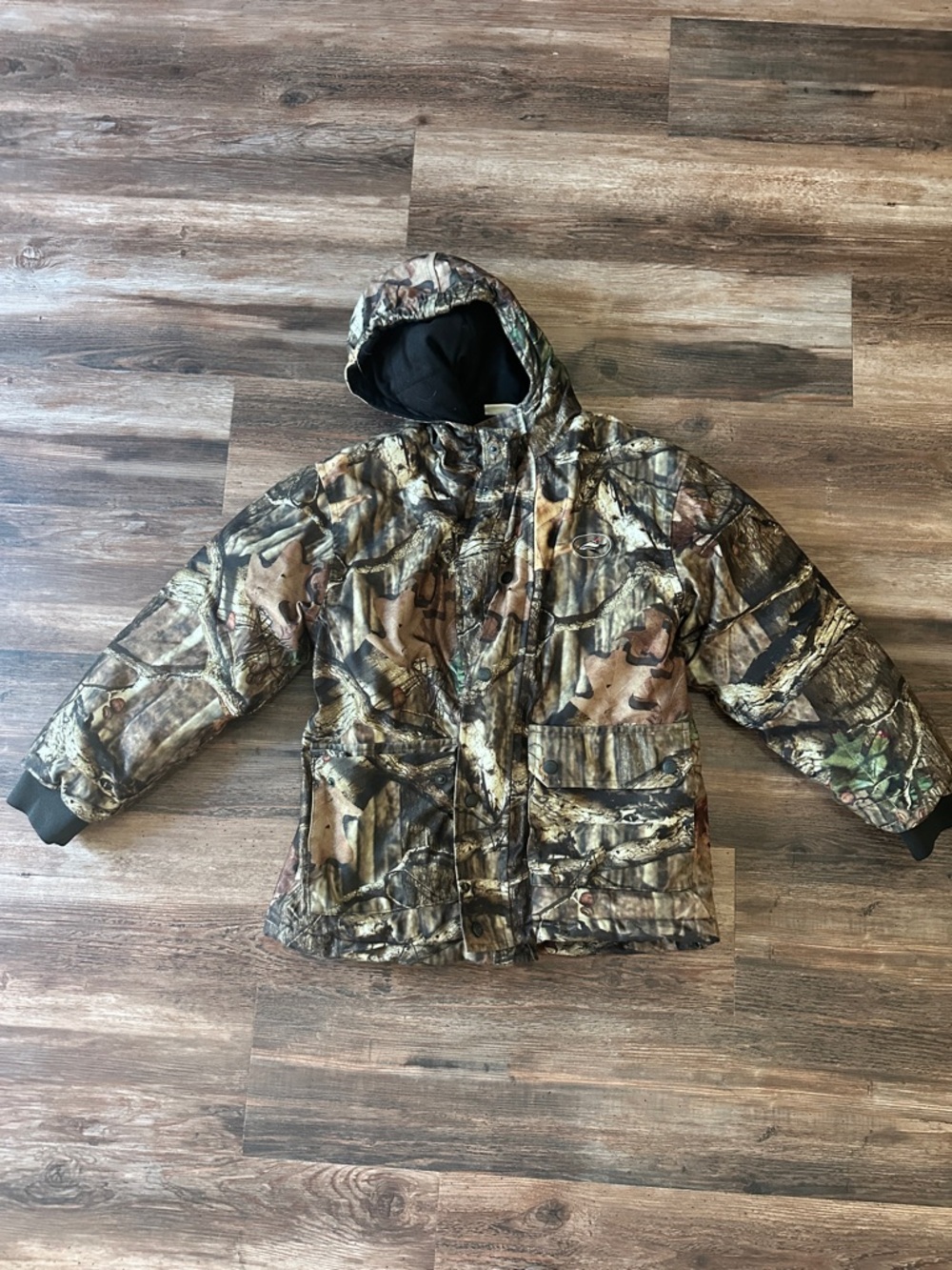 RedHead Kids Camo Hooded Jacket - Brown & Green